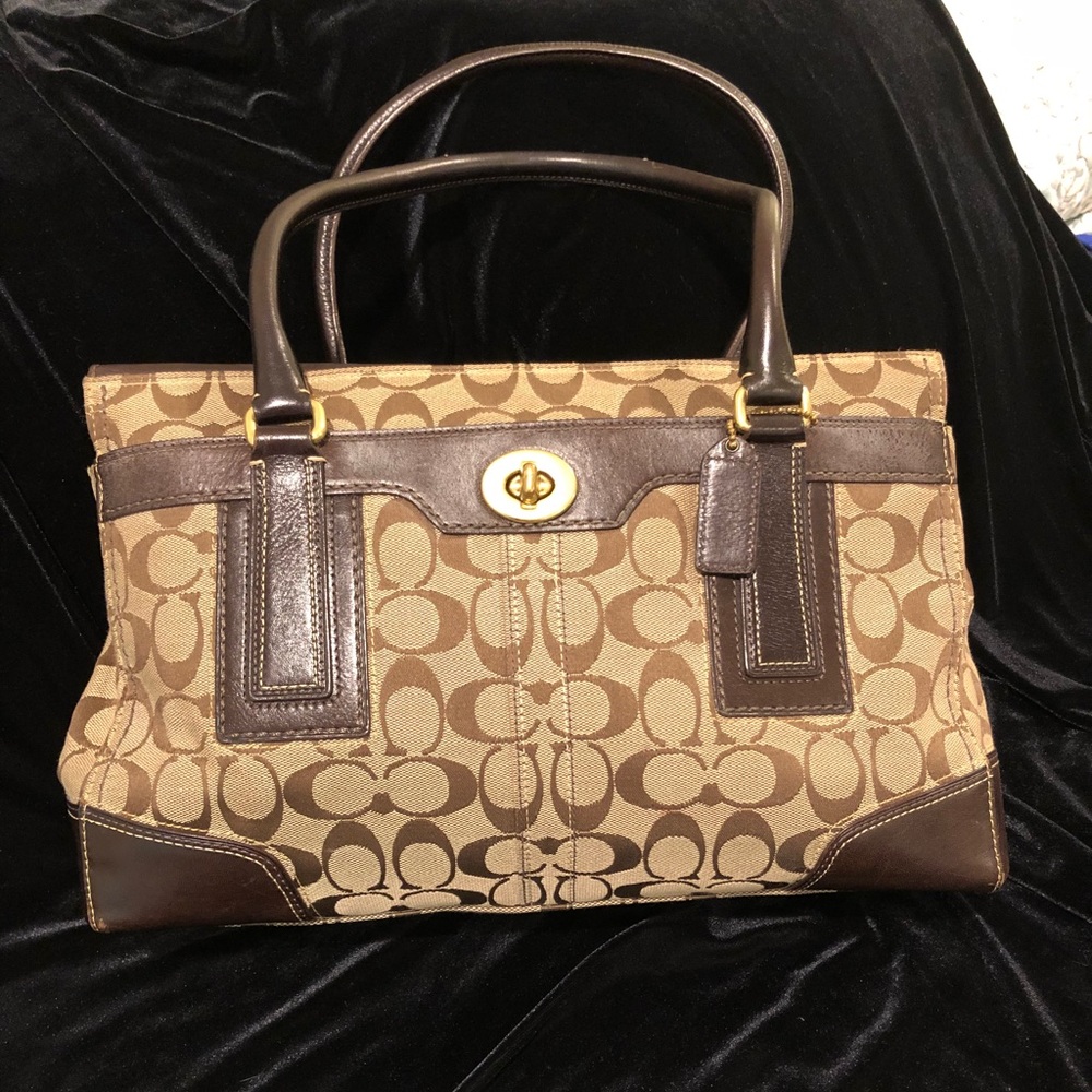Large canvas coach purse
